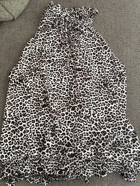 New York & Co Leopard Print Halter Top
